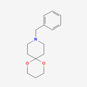 molecular formula C15H21NO2 B1527875 9-苄基-1,5-二氧杂-9-氮杂螺[5.5]十一烷 CAS No. 40256-27-7