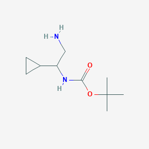 tert-butyl N-(2-amino-1-cyclopropylethyl)carbamate