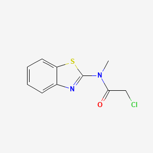 molecular formula C10H9ClN2OS B1527879 N-(1,3-benzothiazol-2-yl)-2-chloro-N-methylacetamide CAS No. 1306604-35-2