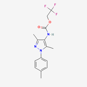 2,2,2-trifluoroethyl N-[3,5-dimethyl-1-(4-methylphenyl)-1H-pyrazol-4-yl]carbamate