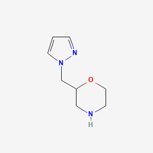 molecular formula C8H13N3O B1527884 2-(1H-pyrazol-1-ylmethyl)morpholine CAS No. 1311317-06-2