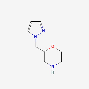 molecular formula C8H13N3O B1527884 2-(1H-pyrazol-1-ylméthyl)morpholine CAS No. 1311317-06-2