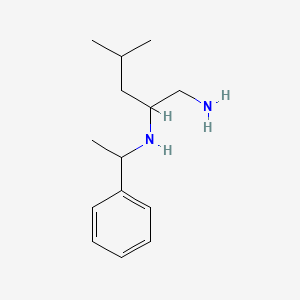 B1527895 (1-Amino-4-methylpentan-2-yl)(1-phenylethyl)amine CAS No. 1311314-37-0