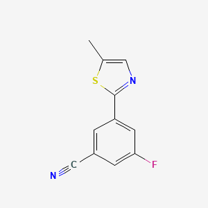 3-Fluoro-5-(5-methylthiazol-2-yl)benzonitrile