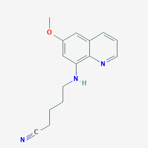 5-[(6-Methoxy-8-quinolyl)amino]pentanenitrile