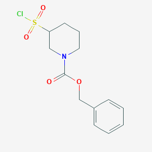 molecular formula C13H16ClNO4S B1527917 Benzyl 3-(chlorosulfonyl)piperidine-1-carboxylate CAS No. 1311317-42-6