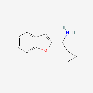 molecular formula C12H13NO B1527933 1-Benzofuran-2-yl(cyclopropyl)methanamine CAS No. 1270427-41-2