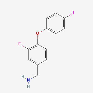 (3-Fluoro-4-(4-iodophenoxy)phenyl)methanamine