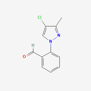 2-(4-Chloro-3-methyl-1H-pyrazol-1-YL)benzaldehyde