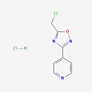 4-[5-(Chloromethyl)-1,2,4-oxadiazol-3-yl]pyridine hydrochloride