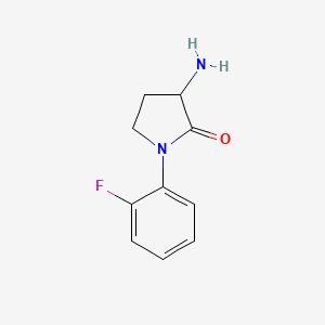 molecular formula C10H11FN2O B1527941 3-Amino-1-(2-fluorophenyl)pyrrolidin-2-one CAS No. 1247157-86-3