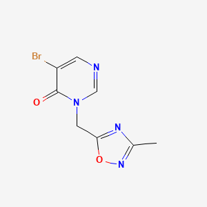 molecular formula C8H7BrN4O2 B1527951 5-Bromo-3-[(3-methyl-1,2,4-oxadiazol-5-yl)methyl]-3,4-dihydropyrimidin-4-one CAS No. 1501749-00-3