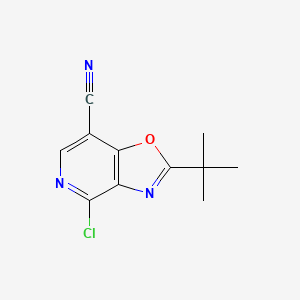 2-(Tert-butyl)-4-chlorooxazolo[4,5-C]pyridine-7-carbonitrile