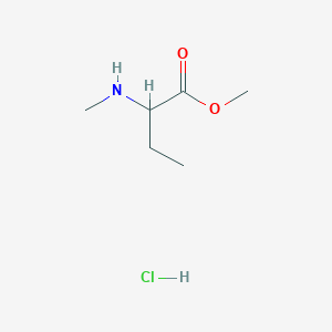 molecular formula C6H14ClNO2 B1527959 Methyl 2-(methylamino)butanoate hydrochloride CAS No. 1390654-01-9