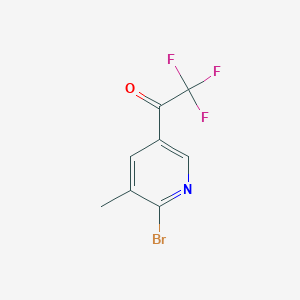 molecular formula C8H5BrF3NO B1527960 1-(6-Bromo-5-methylpyridin-3-yl)-2,2,2-trifluoroethanone CAS No. 1402148-94-0