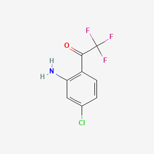 molecular formula C8H5ClF3NO B1527965 1-(2-Amino-4-chlorophenyl)-2,2,2-trifluoroethanone CAS No. 1448858-54-5