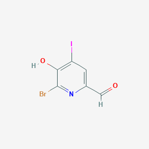 6-Bromo-5-hydroxy-4-iodopicolinaldehyde