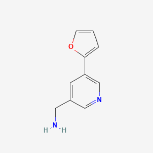 molecular formula C10H10N2O B1527971 (5-(Furan-2-yl)pyridin-3-yl)methanamine CAS No. 1346687-17-9