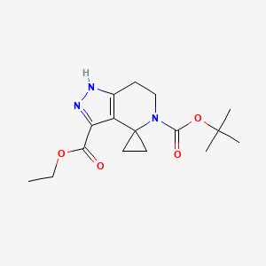 5'-(tert-Butyl) 3'-ethyl 6',7'-dihydrospiro[cyclopropane-1,4'-pyrazolo[4,3-c]pyridine]-3',5'(2'H)-dicarboxylate