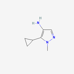 molecular formula C7H11N3 B1527973 5-cyclopropyl-1-methyl-1H-pyrazol-4-amine CAS No. 1393100-83-8