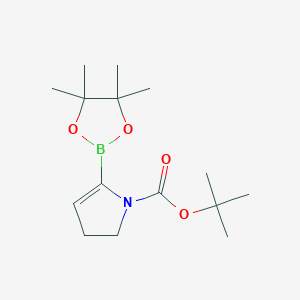 molecular formula C15H26BNO4 B15279736 Tert-butyl 5-(4,4,5,5-tetramethyl-1,3,2-dioxaborolan-2-YL)-2,3-dihydro-pyrrole-1-carboxylate 