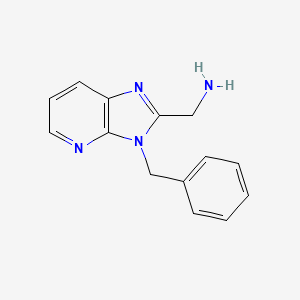 molecular formula C14H14N4 B15279794 (3-Benzyl-3H-imidazo[4,5-b]pyridin-2-yl)methanamine 