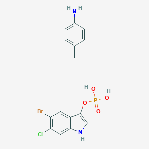 molecular formula C15H15BrClN2O4P B152798 对甲苯胺 5-溴-6-氯-1H-吲哚-3-基磷酸盐 CAS No. 6769-80-8