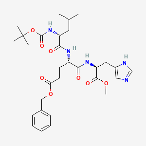 Methyl (6R,9S,12S)-12-((1H-imidazol-5-yl)methyl)-9-(3-(benzyloxy)-3-oxopropyl)-6-isobutyl-2,2-dimethyl-4,7,10-trioxo-3-oxa-5,8,11-triazatridecan-13-oate