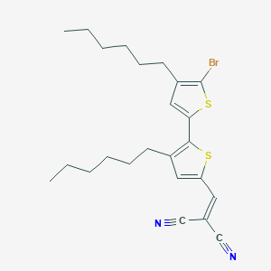 molecular formula C24H29BrN2S2 B15279859 2-((5'-Bromo-3,4'-dihexyl-[2,2'-bithiophen]-5-yl)methylene)malononitrile 