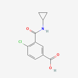 molecular formula C11H10ClNO3 B15279868 4-Chloro-3-(cyclopropylcarbamoyl)benzoic acid 