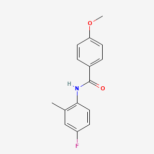 molecular formula C15H14FNO2 B15279888 N-(4-fluoro-2-methylphenyl)-4-methoxybenzamide 