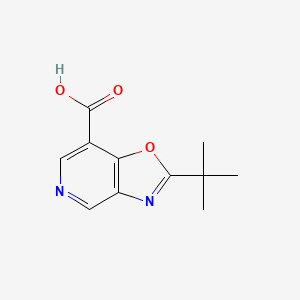 molecular formula C11H12N2O3 B1527989 2-(叔丁基)恶唑并[4,5-c]吡啶-7-羧酸 CAS No. 1305324-92-8
