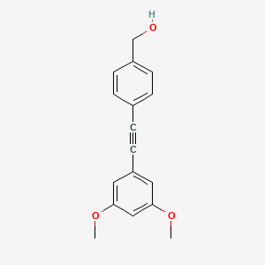 molecular formula C17H16O3 B15279917 (4-((3,5-Dimethoxyphenyl)ethynyl)phenyl)methanol 