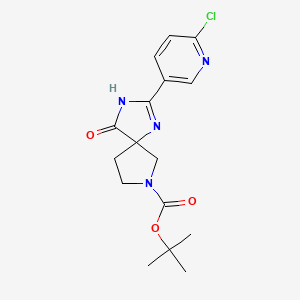 tert-Butyl 2-(6-chloropyridin-3-yl)-4-oxo-1,3,7-triazaspiro[4.4]non-1-ene-7-carboxylate