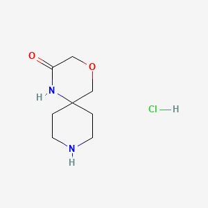 molecular formula C8H15ClN2O2 B1527994 4-氧杂-1,9-二氮杂螺[5.5]十一烷-2-酮盐酸盐 CAS No. 1383453-92-6