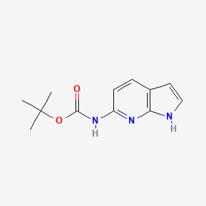 molecular formula C12H15N3O2 B1527995 叔丁基1H-吡咯并[2,3-B]吡啶-6-基氨基甲酸酯 CAS No. 1346447-43-5