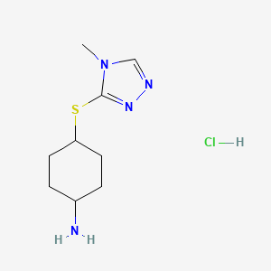 4-[(4-methyl-4H-1,2,4-triazol-3-yl)sulfanyl]cyclohexan-1-amine hydrochloride