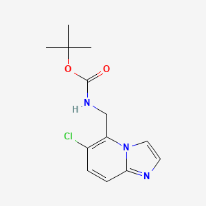 molecular formula C13H16ClN3O2 B1527999 tert-Butyl ((6-chloroimidazo[1,2-a]pyridin-5-yl)methyl)carbamate CAS No. 1414864-04-2