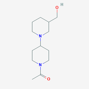 molecular formula C13H24N2O2 B15279993 1-(3-(Hydroxymethyl)-[1,4'-bipiperidin]-1'-yl)ethan-1-one 