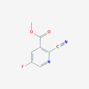 molecular formula C8H5FN2O2 B1528001 2-氰基-5-氟烟酸甲酯 CAS No. 1356110-37-6