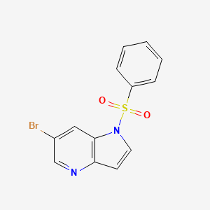 molecular formula C13H9BrN2O2S B1528002 6-Bromo-1-(phenylsulfonyl)-1H-pyrrolo[3,2-b]pyridine CAS No. 1305325-23-8