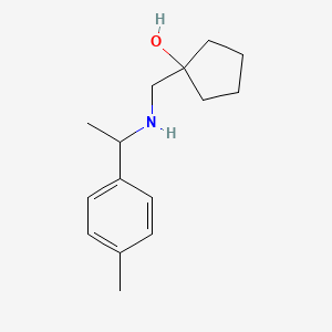 molecular formula C15H23NO B15280109 1-(((1-(p-Tolyl)ethyl)amino)methyl)cyclopentan-1-ol 