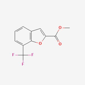 molecular formula C11H7F3O3 B1528011 Methyl 7-(trifluoromethyl)-1-benzofuran-2-carboxylate CAS No. 1407521-92-9