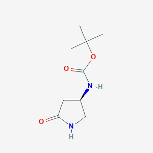molecular formula C9H16N2O3 B1528014 (R)-叔丁基(5-氧代吡咯烷-3-基)氨基甲酸酯 CAS No. 1346773-63-4