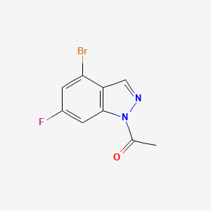 molecular formula C9H6BrFN2O B1528015 1-(4-bromo-6-fluoro-1H-indazol-1-yl)ethanone CAS No. 1333222-13-1