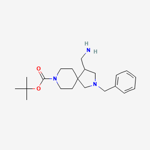 molecular formula C21H33N3O2 B1528022 4-Aminomethyl-2-benzyl-2,8-diaza-spiro[4.5]decane-8-carboxylic acid tert-butyl ester CAS No. 1341039-55-1