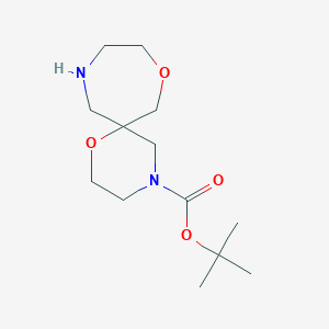 molecular formula C13H24N2O4 B1528031 叔丁基 1,8-二氧杂-4,11-二氮杂螺[5.6]十二烷-4-羧酸酯 CAS No. 1251003-21-0