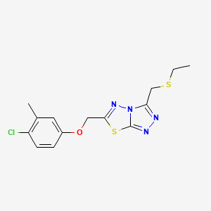 6-[(4-Chloro-3-methylphenoxy)methyl]-3-[(ethylsulfanyl)methyl][1,2,4]triazolo[3,4-b][1,3,4]thiadiazole