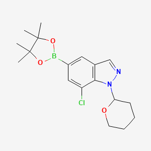 7-Chloro-1-(tetrahydro-2H-pyran-2-yl)-5-(4,4,5,5-tetramethyl-1,3,2-dioxaborolan-2-yl)-1H-indazole