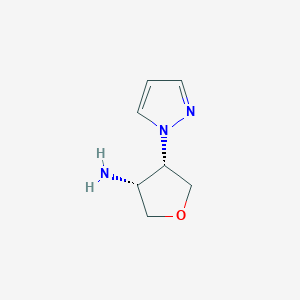 Rel-(3R,4S)-4-(1H-pyrazol-1-yl)tetrahydrofuran-3-amine